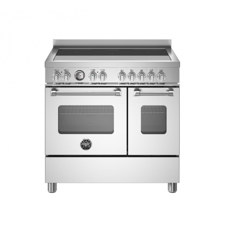 BERTAZZONI MAS95I2EXT Κουζίνα Ηλεκτρική με 2 Φούρνους και Επαγωγικές Εστίες 90cm Inox